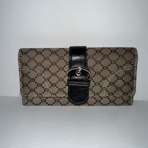 Y2K Guess Monogram Wallet with Black Leather Belt